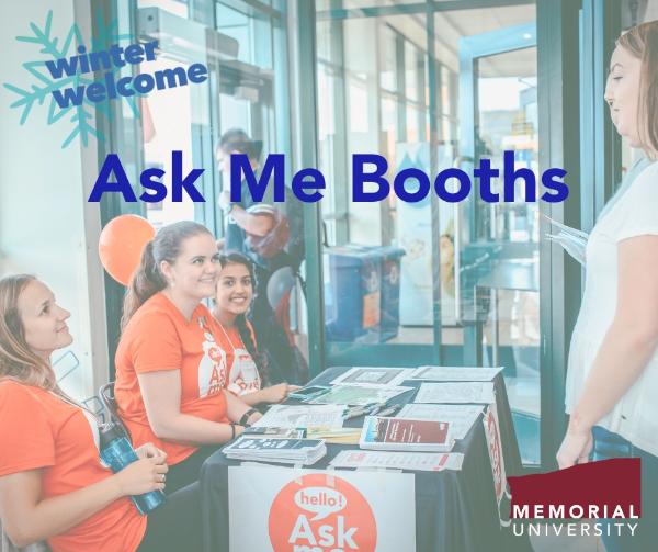 Ask Me Booths and students